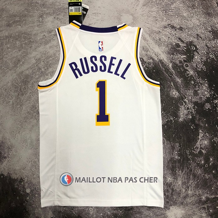 Maillot Los Angeles Lakers D'angelo Russell NO 1 Association 2022-23 Blanc